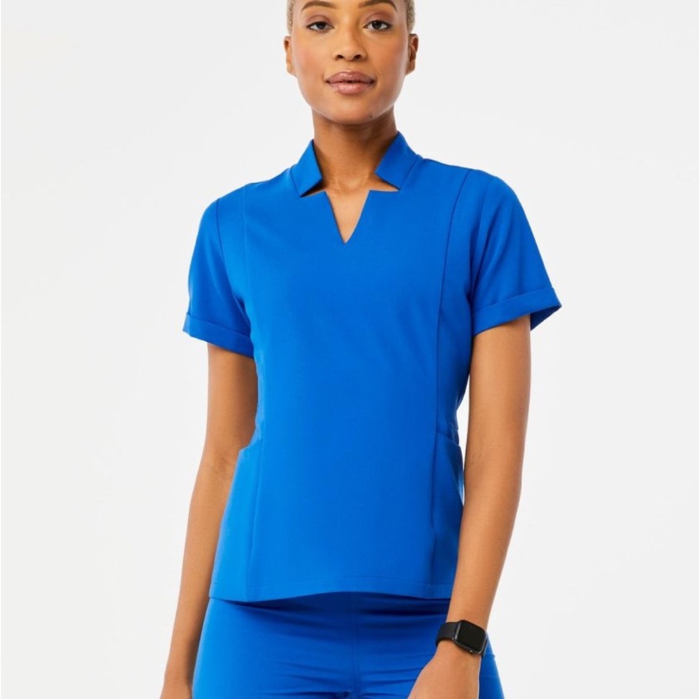 Figs Inala Royal Blue scrub top